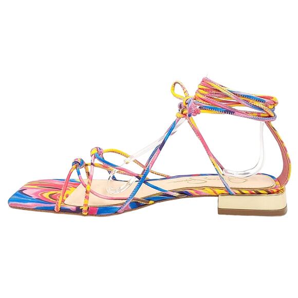 Jessica Simpson Women Chasca Ankle Wrap Gladiator Sandal US 7.5M Multi Summer - Picture 3 of 6